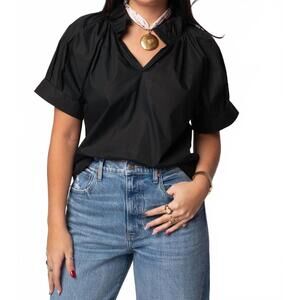 NEW SOFIA COLLECTIONS blake short sleeve top in black